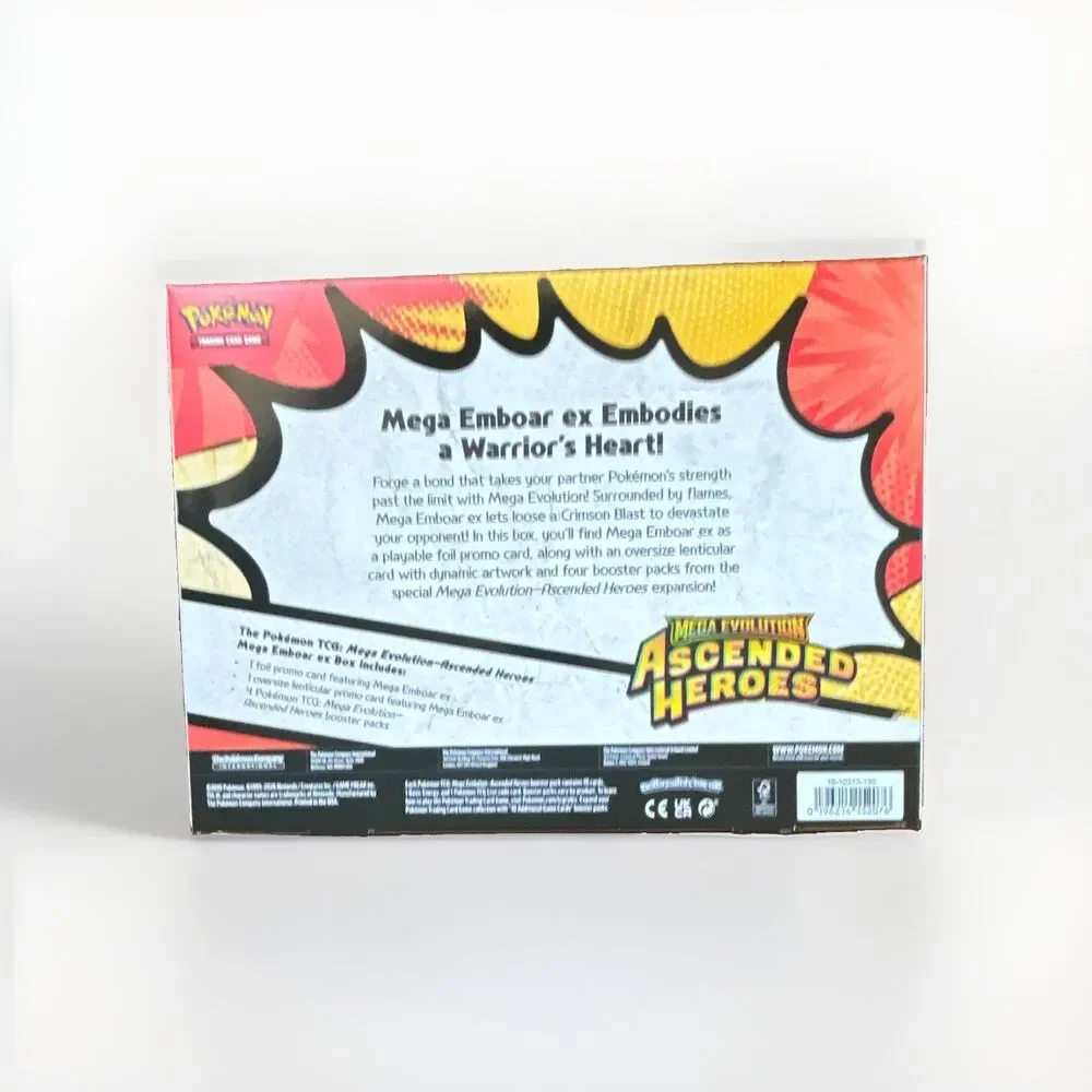 Pokémon TCG Mega Emboar ex Box - Mega Evolution Ascended Heroes